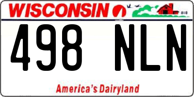 WI license plate 498NLN