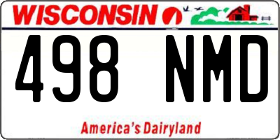WI license plate 498NMD