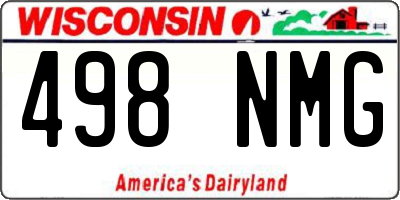 WI license plate 498NMG
