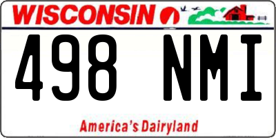WI license plate 498NMI