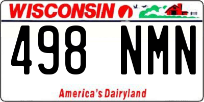 WI license plate 498NMN