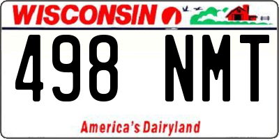 WI license plate 498NMT