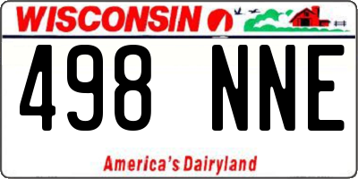 WI license plate 498NNE