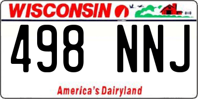 WI license plate 498NNJ