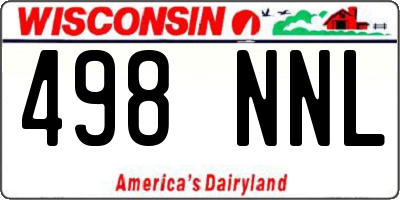 WI license plate 498NNL