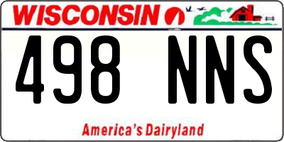 WI license plate 498NNS