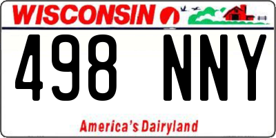 WI license plate 498NNY