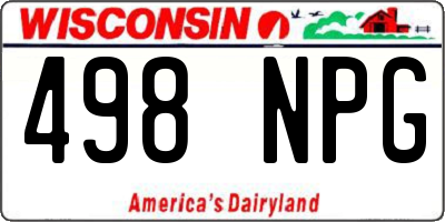 WI license plate 498NPG