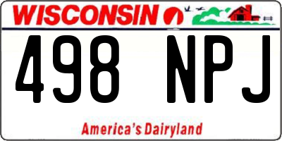 WI license plate 498NPJ
