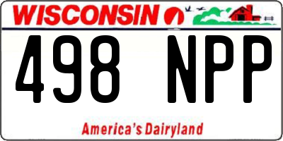 WI license plate 498NPP
