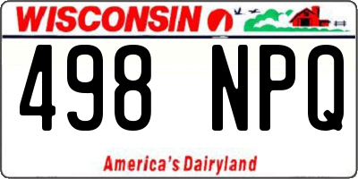 WI license plate 498NPQ