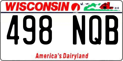 WI license plate 498NQB