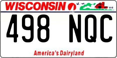 WI license plate 498NQC