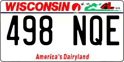 WI license plate 498NQE
