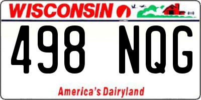 WI license plate 498NQG