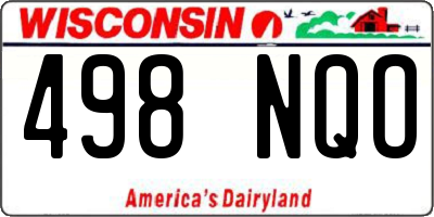 WI license plate 498NQO