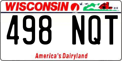 WI license plate 498NQT