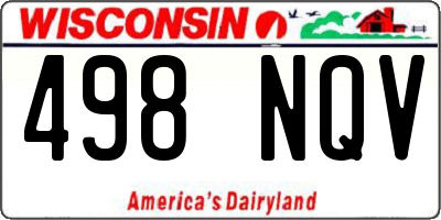 WI license plate 498NQV