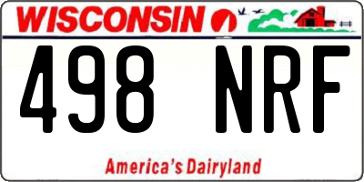 WI license plate 498NRF