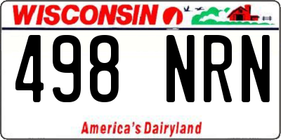 WI license plate 498NRN