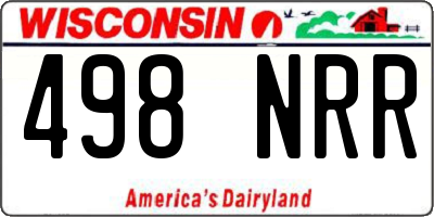 WI license plate 498NRR