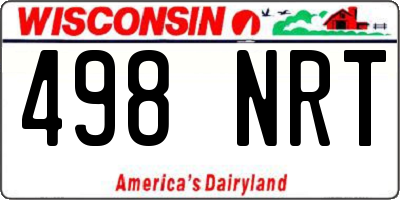WI license plate 498NRT