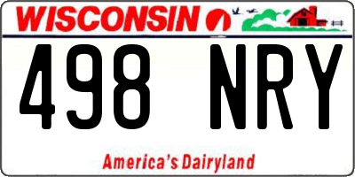 WI license plate 498NRY