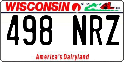 WI license plate 498NRZ