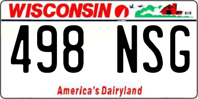 WI license plate 498NSG