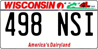 WI license plate 498NSI