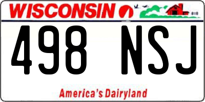 WI license plate 498NSJ