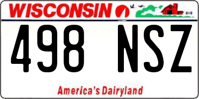 WI license plate 498NSZ