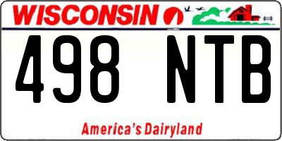WI license plate 498NTB
