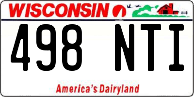 WI license plate 498NTI