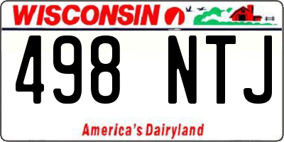 WI license plate 498NTJ