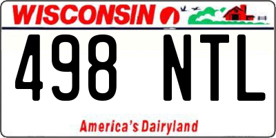 WI license plate 498NTL