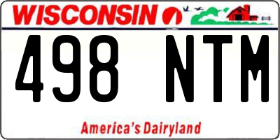 WI license plate 498NTM