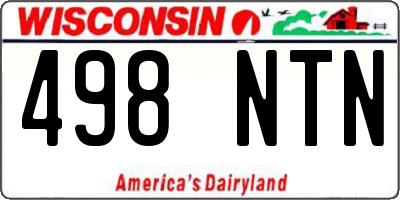 WI license plate 498NTN