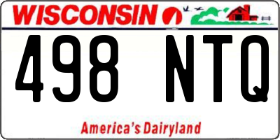 WI license plate 498NTQ