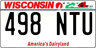 WI license plate 498NTU