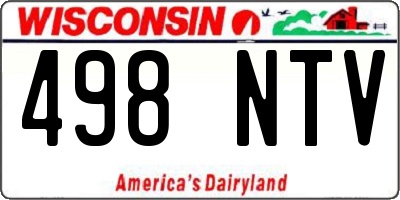 WI license plate 498NTV