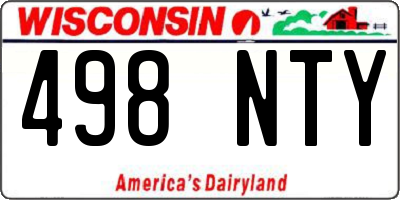 WI license plate 498NTY