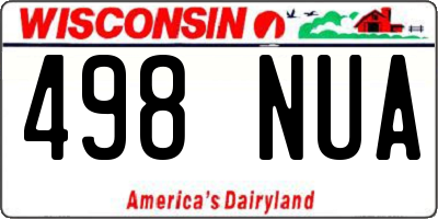 WI license plate 498NUA