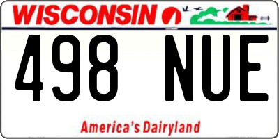 WI license plate 498NUE