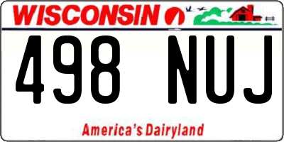 WI license plate 498NUJ