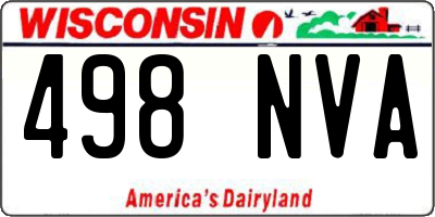 WI license plate 498NVA