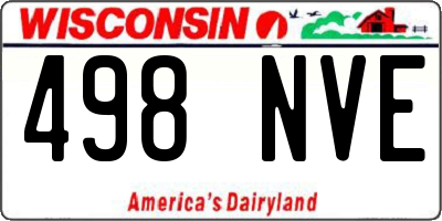 WI license plate 498NVE