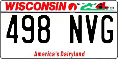 WI license plate 498NVG