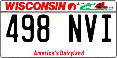 WI license plate 498NVI