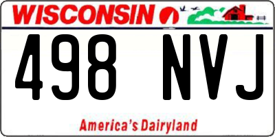 WI license plate 498NVJ